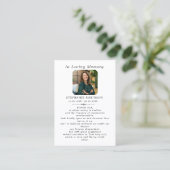 Catholic Divine Mercy Jesus Funeral Prayer Card Visitekaartje (Staand voorkant)