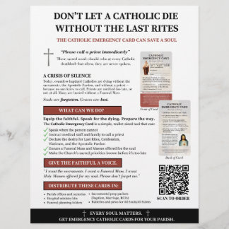 Catholic Emergency Kaart Awareness Flyer