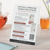 Catholic Emergency Kaart Tafelblad Teken Reclamebord Met Voetstuk (Insitu)