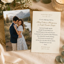 Catholic Engagement Prayer Card with Photo