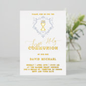 Catholic Firs Holy Communion Foil Invitation Folie Uitnodiging (Staand Voorkant)