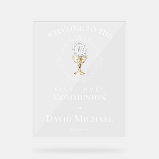 catholic first communion Eucharist Acryl Bord (Voorkant)