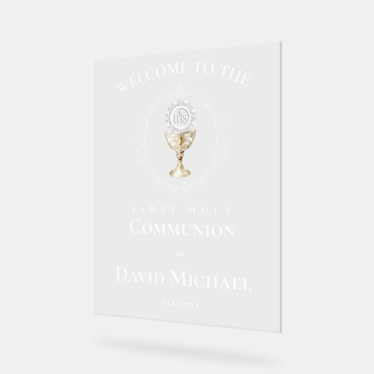 catholic first communion Eucharist Acryl Bord (Hoek)