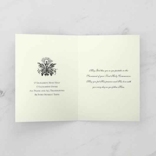 Catholic First Holy Communion Jesus Angels  Kaart (Binnen)