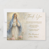 Catholic Funeral Memorial Blessed Virgin Mary Bedankkaart (Voorkant)