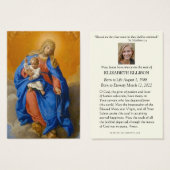 Catholic Funeral Memorial Mary Rosary Visitekaartje (Voorkant /achterkant)
