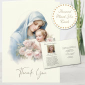 Catholic Funeral Prayer Memorial Thank You Notitiekaartje