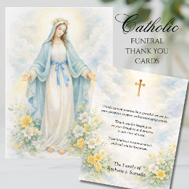 Catholic  Funeral Sympathy Mother Mary Bedankkaart