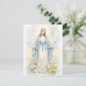 Catholic  Funeral Sympathy Mother Mary Bedankkaart (Staand voorkant)