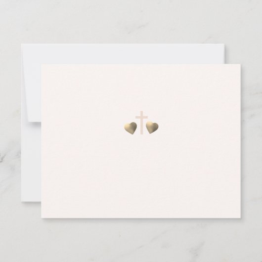 Catholic Grace Wedding RSVP Kaartje (Achterkant)