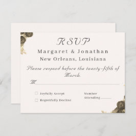 Catholic Grace Wedding RSVP Kaartje