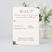 Catholic Grace Wedding RSVP Kaartje (Staand voorkant)