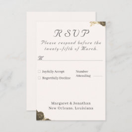 Catholic Grace Wedding RSVP Kaartje