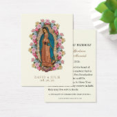 Catholic Guadalupe Roses Wedding Prayer Visitekaartje (Bureau)
