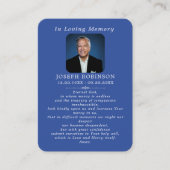 Catholic Jesus Divine Mercy Blue Prayer Card Visitekaartje (Voorkant)