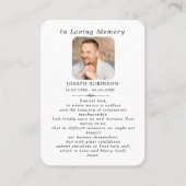 Catholic Jesus Divine Mercy Funeral Prayer Card Visitekaartje (Voorkant)