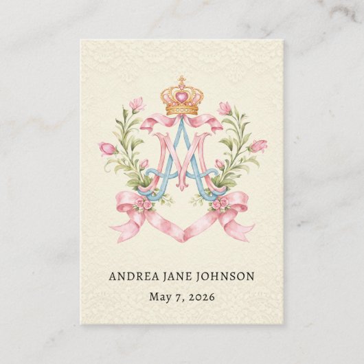 Catholic Marian Baptism Remembrance  Informatiekaartje (Voorkant)