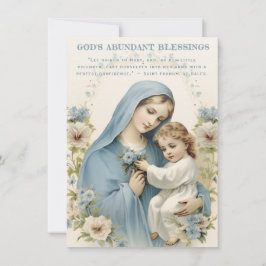 Catholic Mary and Jesus Floral Spiritueel citaat