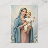 Catholic Memorial Mary Jesus Funeral Prayer Visitekaartje (Voorkant)