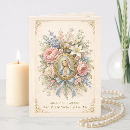 Catholic Mother of Mercy Marian Prayer  Kaart