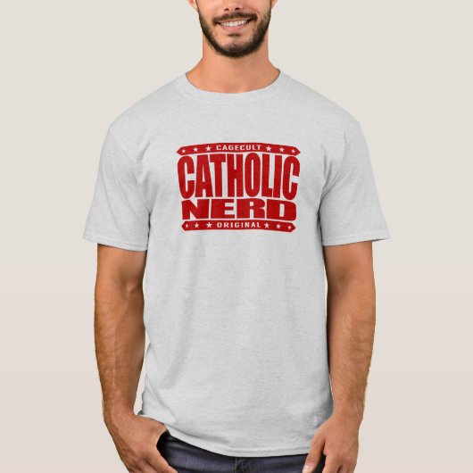 CATHOLIC NERD - Goddank voor de oerknal-theorie T-shirt (Voorkant)