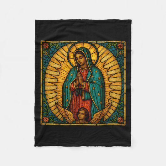Catholic Our Lady Of Guadalupe Mexican Saint Virgi Fleece Deken (Voorkant)