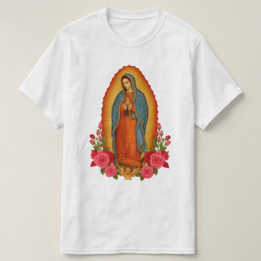 Catholic Our Lady of Guadalupe Saint Virgin Mary T-shirt (Design voorkant)