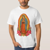 Catholic Our Lady of Guadalupe Saint Virgin Mary T-shirt (Voorkant)