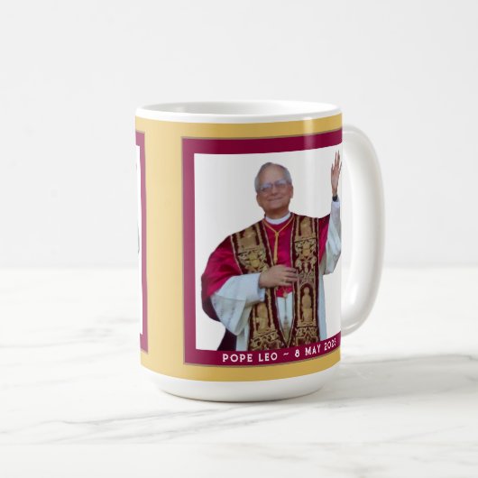 Catholic Pope Leo Koffiemok (Voorkant rechts)