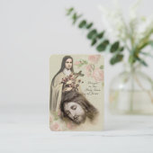Catholic Prayer Holy Face St. Therese Religious Plaatskaartje (Staand voorkant)