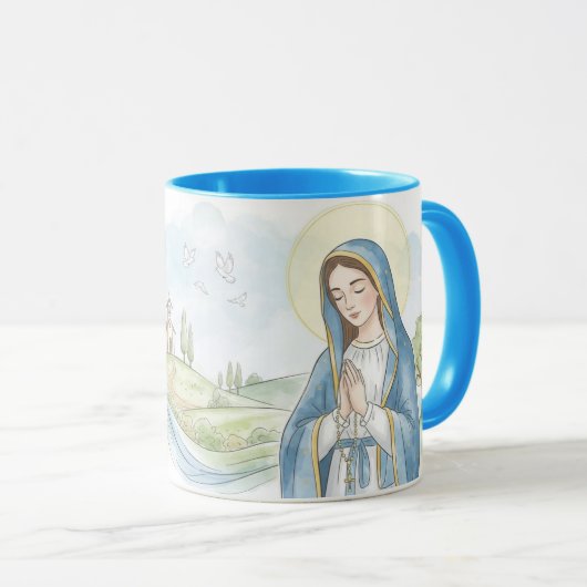 Catholic Prayer Mug, Marian Mug Mok (Voorkant rechts)