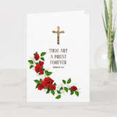 Catholic Priest Anniversary Ordination Crucifix Kaart (Voorkant)