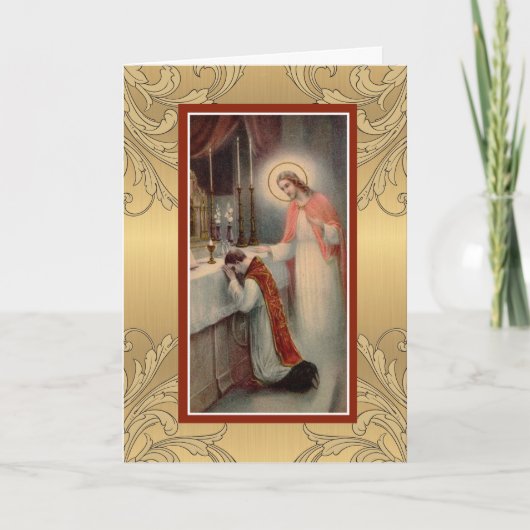 Catholic Priest Anniversary Ordination Crucifix Kaart (Voorkant)