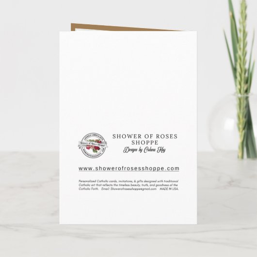 Catholic Priest Anniversary Ordination Crucifix Kaart (Achterkant)