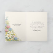 Catholic Priest Easter Floral Eucharistic Feestdagen Kaart (Binnen)