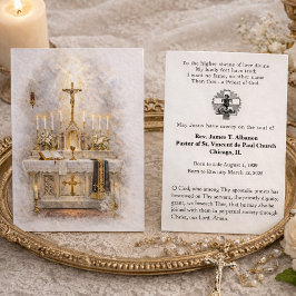 Catholic Priest Funeral Memorial Prayer Visitekaartje