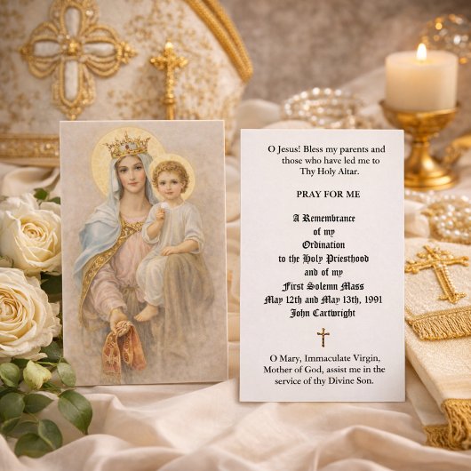 CATHOLIC PRIEST ORDINATION  ANNIVERSARY HOLY CARDS VISITEKAARTJE