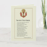 Catholic Priest Ordination Anniversary Religious Kaart<br><div class="desc">This is a beautiful traditional Catholic religious image of the Holy Eucharist with a poem "Thou Art A Priest Forever" by Lacordaire. All text and funts inside the card may be modified.</div>