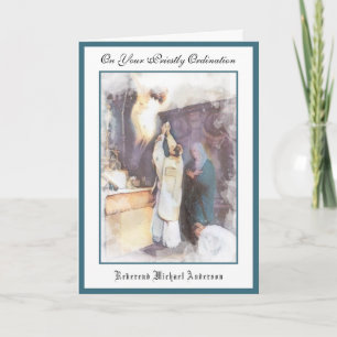 Catholic Priest Ordination Religious Jesus Card Kaart