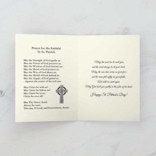 Catholic Priest St. Patrick's Day Jesus  Kaart (Binnen)