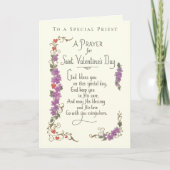 Catholic Priest St. Valentines Day Religious Feestdagen Kaart (Voorkant)