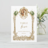 Catholic Saint Wedding Table Number  Kaart (Staand voorkant)