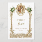 Catholic Saint Wedding Table Number  Kaart (Voorkant)