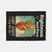 Catholic St. Joseph, Patron Saint Of Fathers, Pray Fleece Deken (Voorkant (Horizontaal))