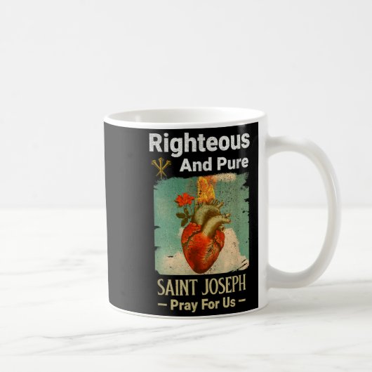 Catholic St. Joseph, Patron Saint Of Fathers, Pray Koffiemok (Rechts)