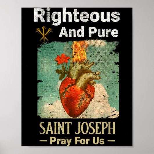 Catholic St. Joseph, Patron Saint Of Fathers, Pray Poster (Voorkant)