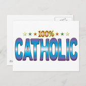 Catholic Star Label v2 Briefkaart (Voorkant / Achterkant)