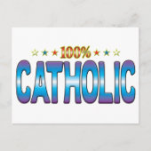 Catholic Star Label v2 Briefkaart (Voorkant)