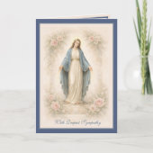 Catholic Sympathy Mother Mary Floral Kaart (Voorkant)