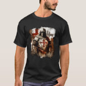 Catholic Templar Knights Medieval T-shirt (Voorkant)